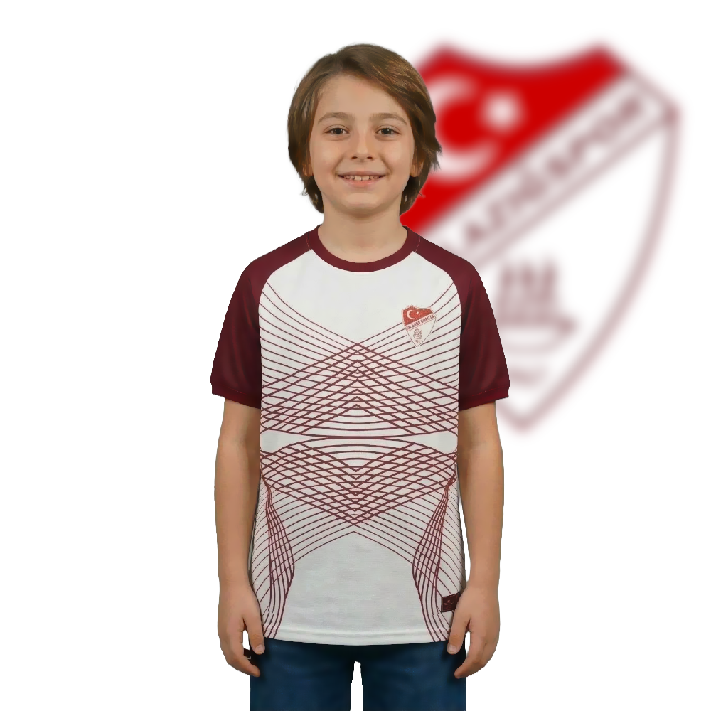 Vişne Matris Desenli Çocuk Taraftar Forma