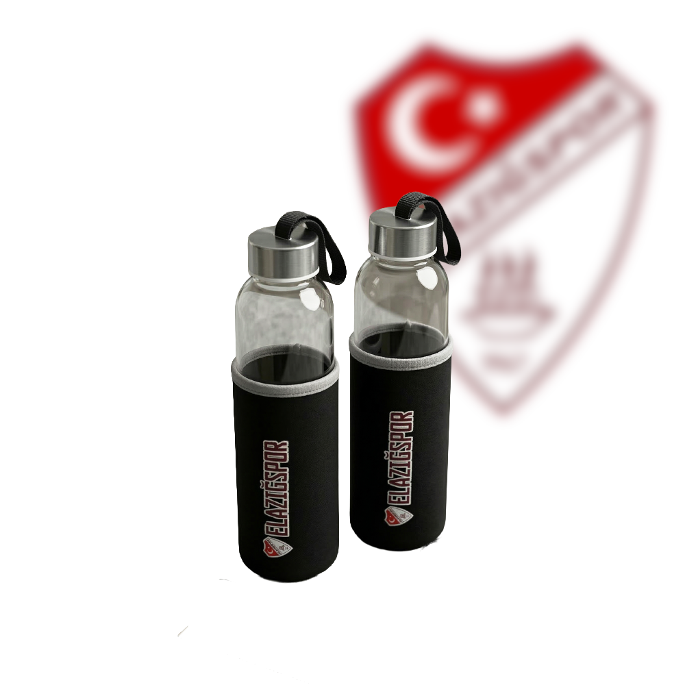 Elazığspor özel kılıflı cam matara